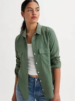 Levi's: Зелёная рубашка 