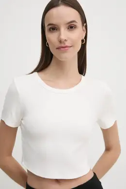 DKNY: Бежевая футболка 