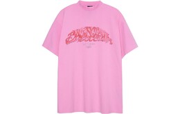 Balenciaga: Розовая футболка 