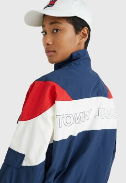Tommy Hilfiger: Многоцветная куртка  Tommy Jeans