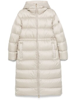 Moncler: Серый плащ 