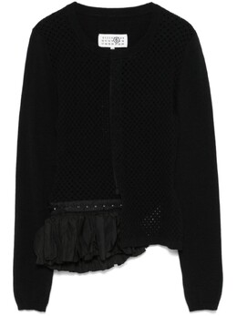 MM6 Maison Margiela: Чёрный кардиган 