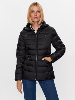 Tommy Hilfiger: Чёрный пуховик 