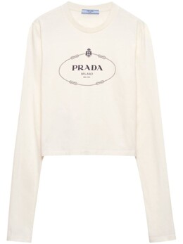 Prada: Футболка с принтом 