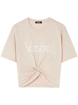 Versace: Короткая футболка 