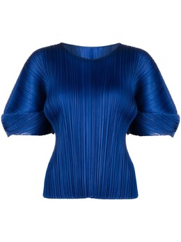 Pleats Please Issey Miyake: Синяя блуза 