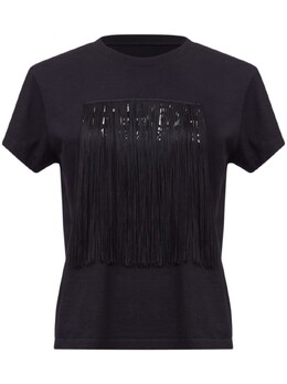 MM6 Maison Margiela: Чёрная футболка 