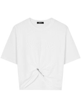 Versace: Белая футболка 