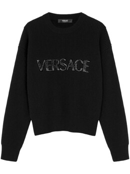Versace: Чёрный свитер 