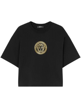 Versace: Чёрная футболка  Medusa