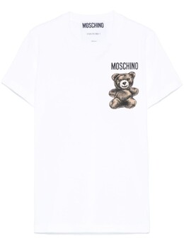 Moschino: Футболка  Leo Teddy с принтом