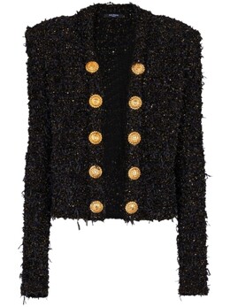 Balmain: Чёрная куртка 