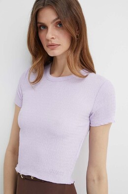 GUESS: Фиолетовая футболка 
