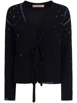 Marni: Чёрный кардиган 