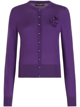 Dolce & Gabbana: Фиолетовый кардиган 