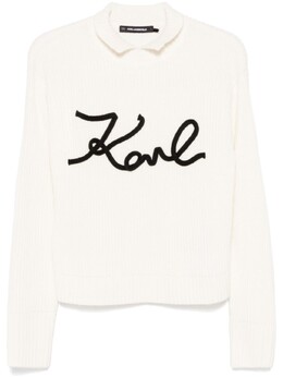 Karl Lagerfeld: Белый свитер  Signature