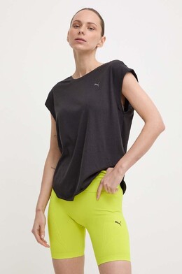 PUMA: Чёрная футболка  Yoga Studio