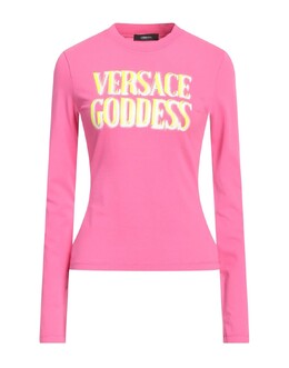 Versace: Розовая футболка 
