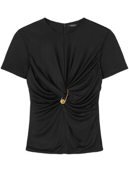 Versace: Чёрный топ  Medusa Safety Pin