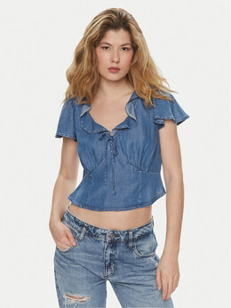Levi's: Синяя блуза 
