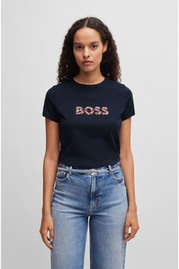 BOSS: Хлопковая футболка 