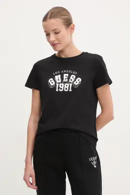 GUESS: Хлопковая футболка 