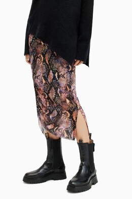 Allsaints: Коричневая юбка  All Saints