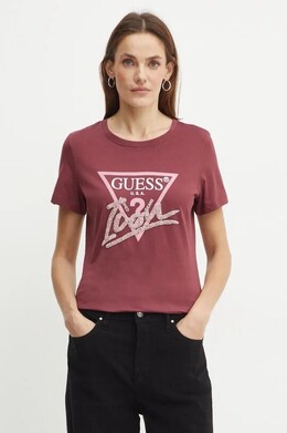 GUESS: Хлопковая футболка 