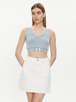 Calvin Klein Jeans: Голубой топ 