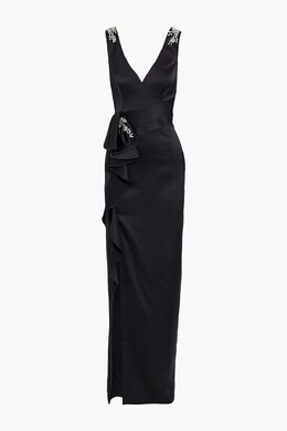 Marchesa Notte: Атласное платье 