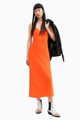 Allsaints: Оранжевое платье  All Saints