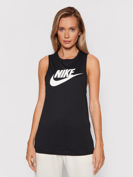 Nike: Чёрный топ 