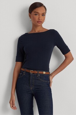 Lauren Ralph Lauren: Тёмная футболка 