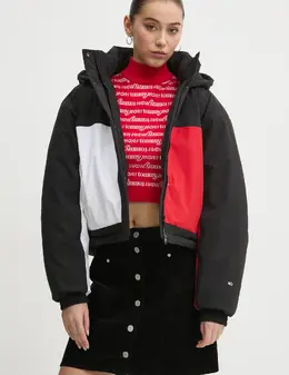 Tommy Jeans: Чёрная куртка 