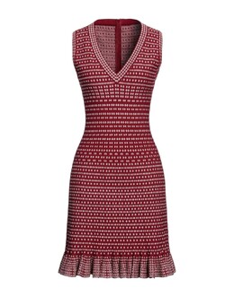 ALAÏA: Бордовое платье 