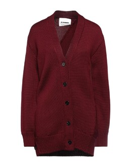 Jil Sander: Бордовый кардиган 
