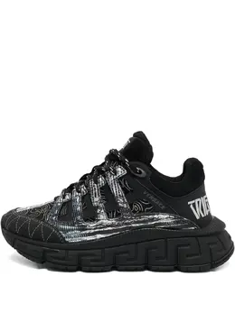 Versace Pre-Owned: Чёрные кроссовки 