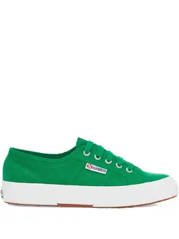Superga: Зелёные кроссовки 