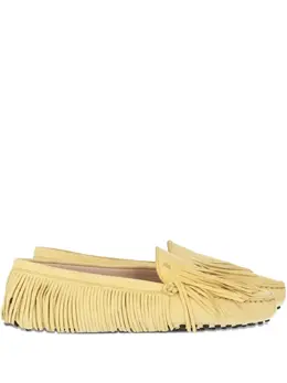 Tod's: Жёлтые лоферы  Gommino