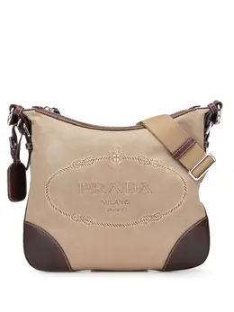 Prada Pre-Owned: Коричневая сумка через плечо 