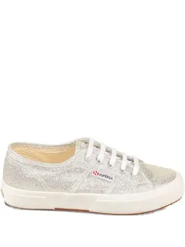 Superga: Серебристые кроссовки 