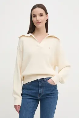 Tommy Hilfiger: Бежевый свитер 