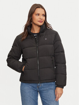 Tommy Jeans: Чёрный пуховик 