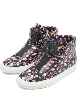Versace Pre-Owned: Чёрные кроссовки 