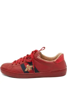 Gucci Pre-Owned: Красные кроссовки 