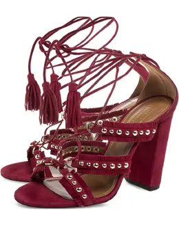 Aquazzura: Бордовые сандалии 