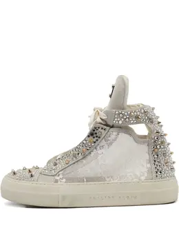 Philipp Plein: Белые кроссовки 