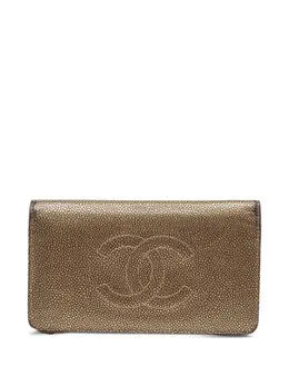 CHANEL Pre-Owned: Коричневый кошелёк 