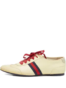 Gucci Pre-Owned: Светлые кроссовки 