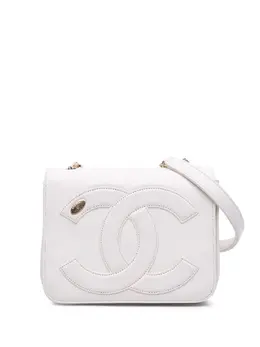 CHANEL Pre-Owned: Белая сумка через плечо 